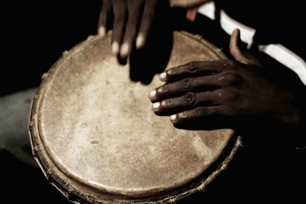 playin djembe at night